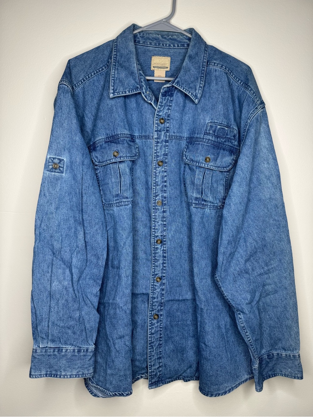 Vintage Northeast Outfitters Men’s Denim Button Up Shirt Jacket 100% Cotton